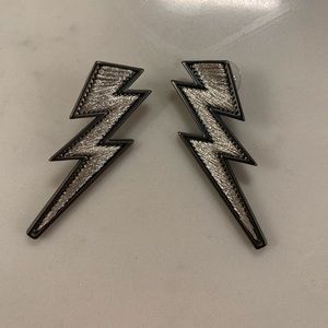 Mignonne Gavigan Loghtening Bolt Silver Earrings